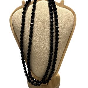 Black Beaded Necklace